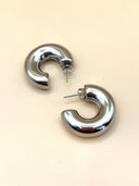 silver chunky hoops