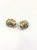 Ripple studs gold