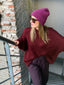 Oversized wool sweater - Sammie Burgundy